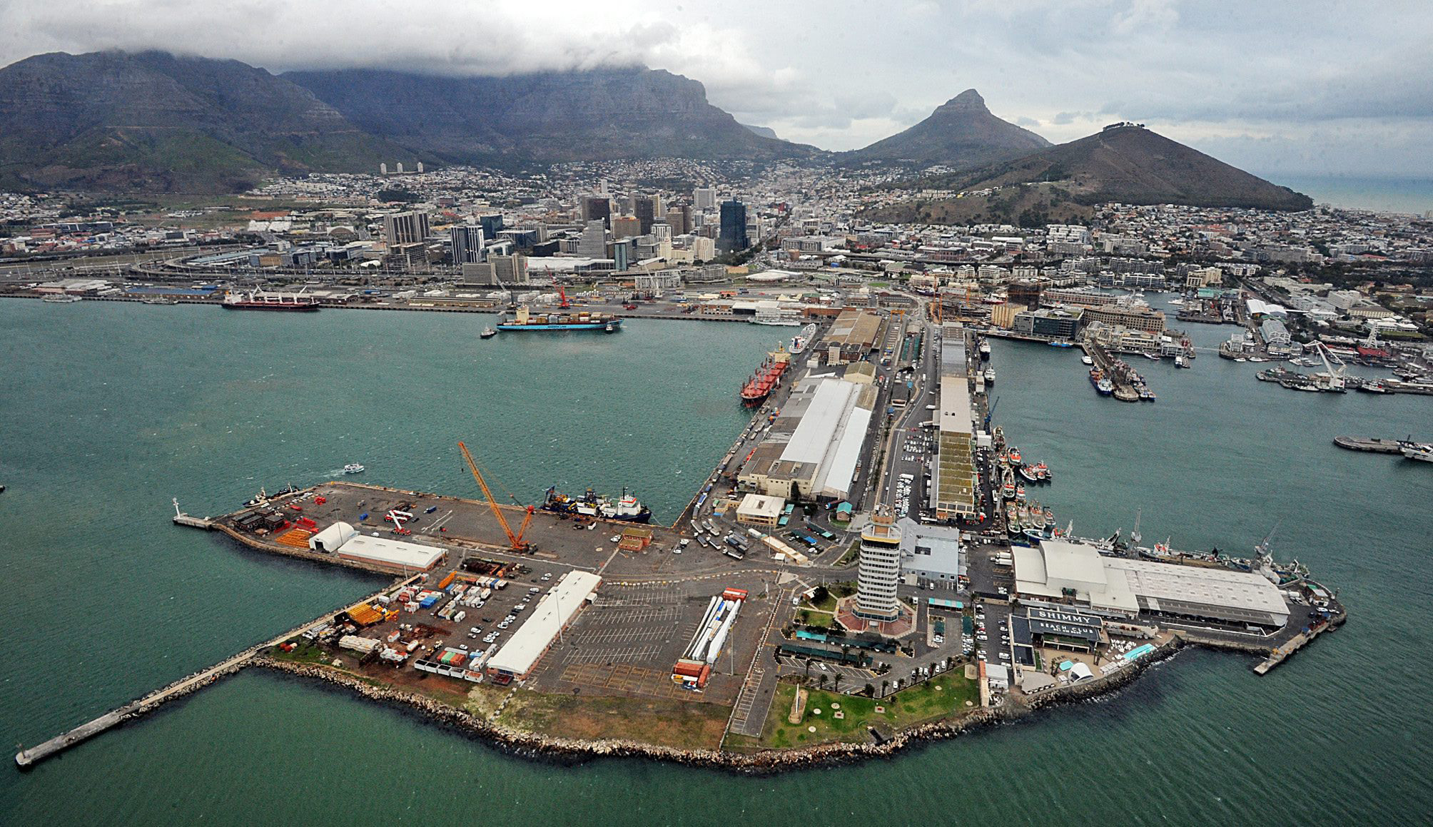 FILE IMAGE - Cape Town - 150601 - Aerial View of the Cape Town Harbour and National Ports Authority. Picture: David Ritchie